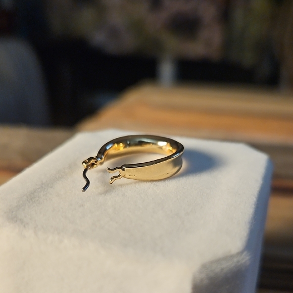 Elegant Gold Hoop Earrings - Picture 8 of 10